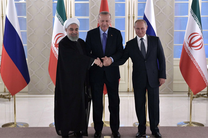 «Реальные игроки».  Какие вопросы будут подняты на переговорах Владимира Путина с лидерами Ирана и Турции