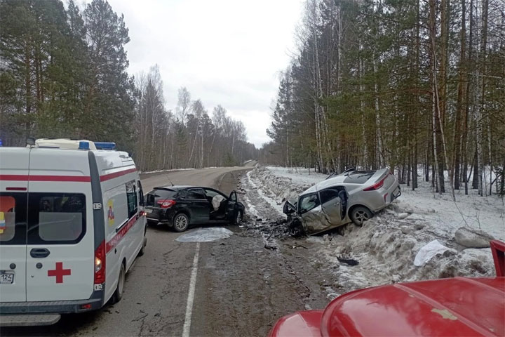 На трассе в лобовом столкновении двух автомобилей погиб мужчина