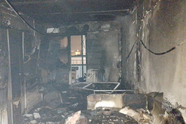 В Абакане сгорела квартира в 17-этажной свечке