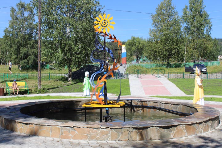 В Аскизском районе появилась фонтанная площадь «Пять стихий»