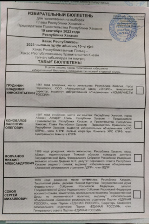 В Майне избирателю выдали бюллетень с невычеркнутой фамилией Сергея Сокола 