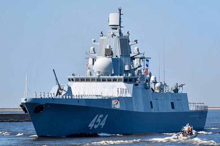 Фрегат «Адмирал флота Советского Союза Горшков» прибыл в порт Ричардс-Бей на учение