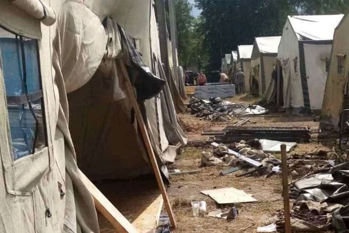 Военкоры показали, как ЧВК «Вагнер» строит лагеря в Белоруссии. Фото