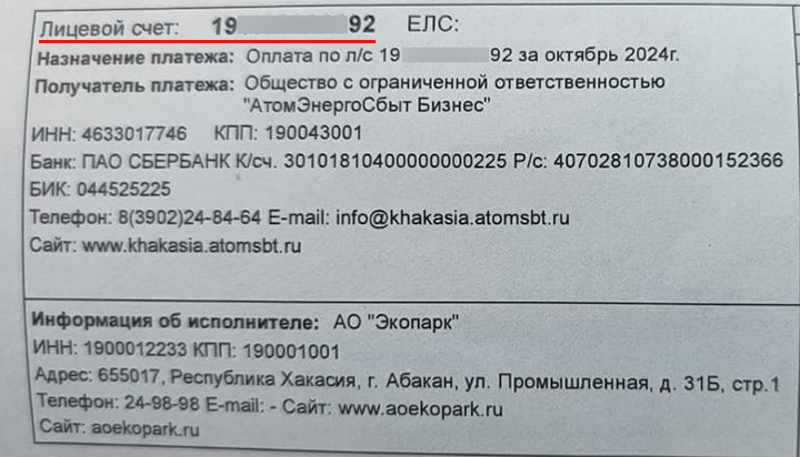 Жители Абакана получили от «АтомЭнергоСбыта» первые счета на оплату ТКО