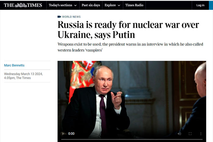 Испугались до заикания: Западные СМИ об интервью Путина