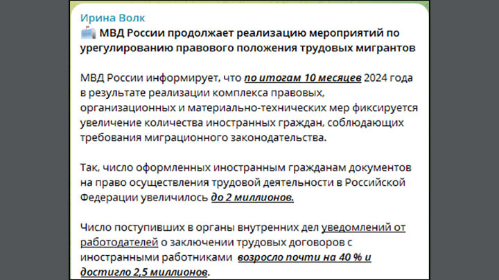 Сам Путин им не указ: Депутат Госдумы выступил против борьбы с мигрантами