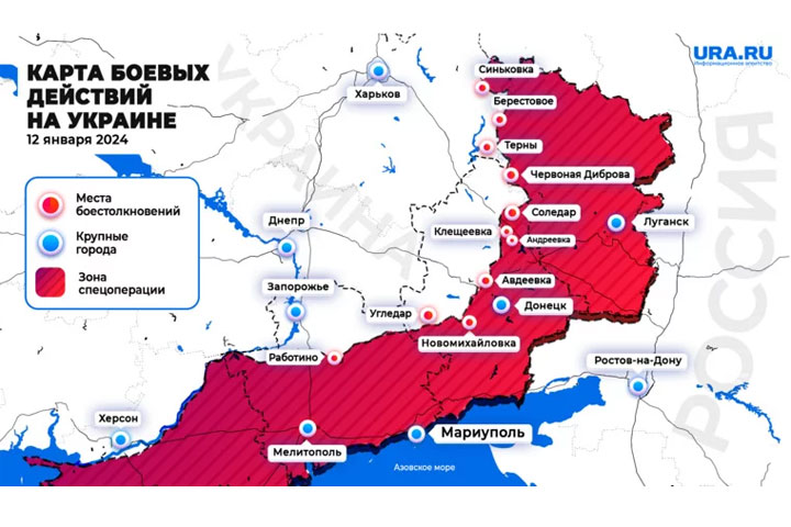 ВСУ попали в танковую засаду ВС РФ около Купянска: карта СВО на 12 января