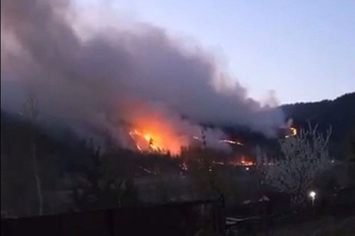 Лесной пожар чуть не перекинулся на деревню 