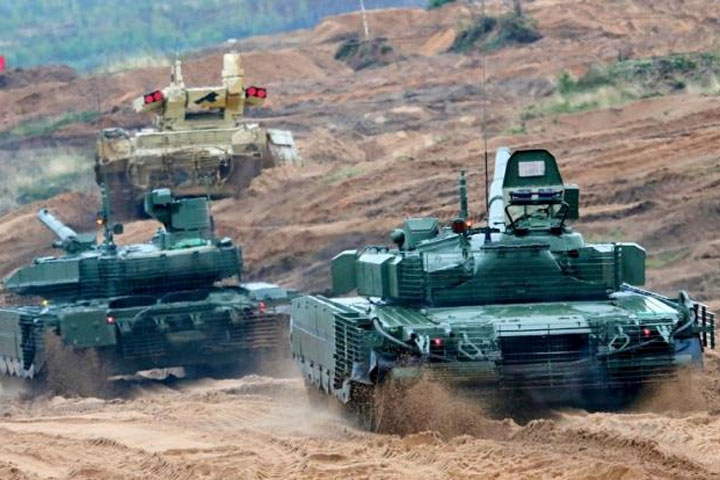 Северодонецк: «Терминаторы» удачно прикрывают танки Т-90, которые не зря «Прорывом» назвали