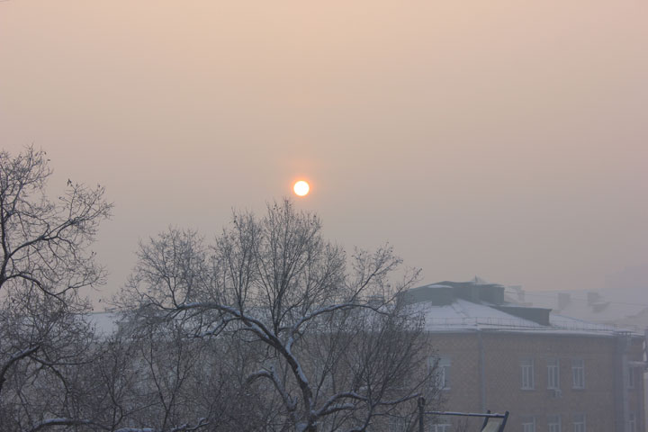 Черное небо надолго зависло над городами Хакасии