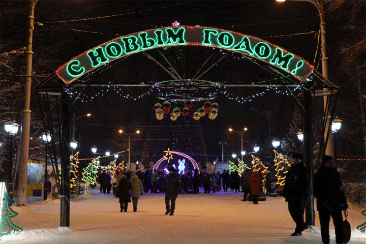 Новый год в столице Хакасии встретили весело и ярко