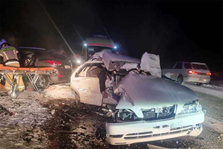 Жуткая авария на въезде в Саяногорск