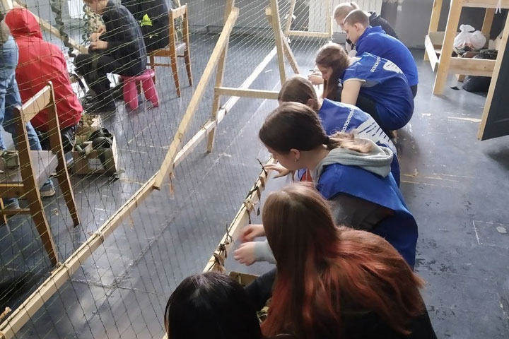 Волонтеры Победы из Алтайского района плели маскировочные сети для зоны СВО