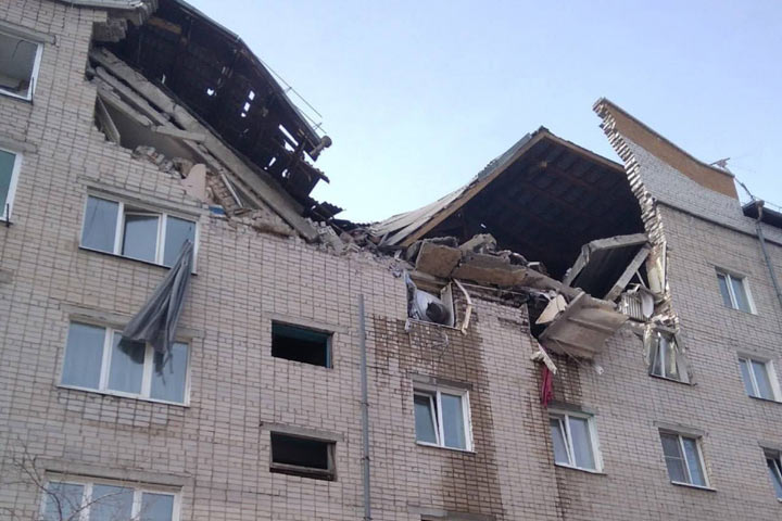 Два этажа пятиэтажки повреждены в результате взрыва