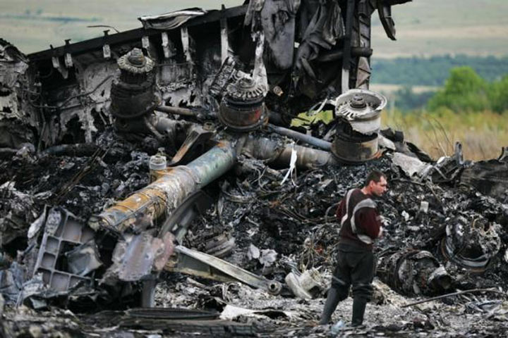 Трагедия MH17: фото и видео сбитого Боинга