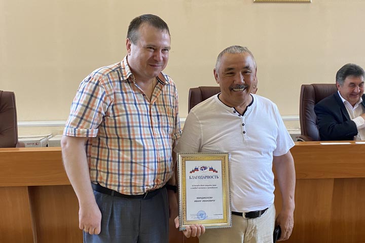 Иван Миндибеков получил благодарность Уполномоченного по правам человека в РФ
