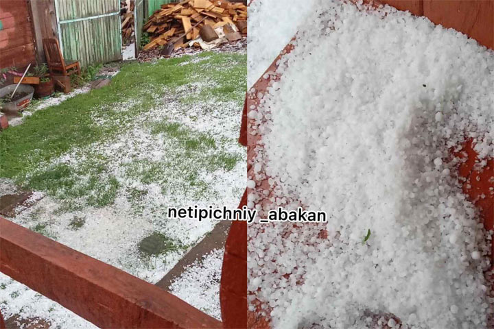 Село Бондарево в Хакасии накрыл град