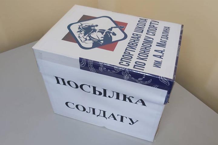 В Хакасии сотрудники конной школы собрали посылку для танковой дивизии 