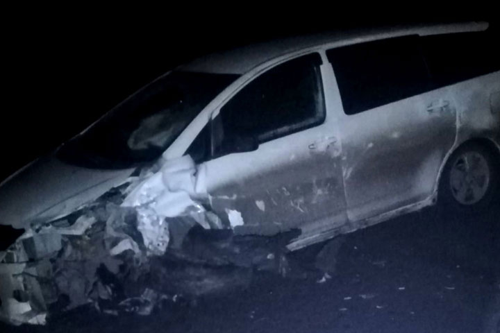 На Аскизском тракте возле 35-го километра ночью столкнулись автомобили