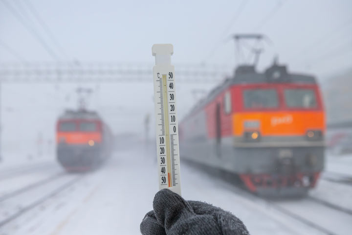 Особый режим работы действует на железной дороге из-за сильных морозов