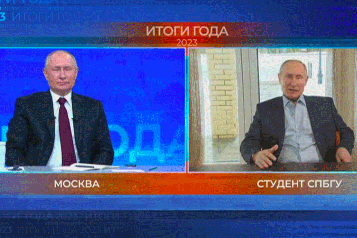 Путин задал вопрос Путину на прямой линии с президентом