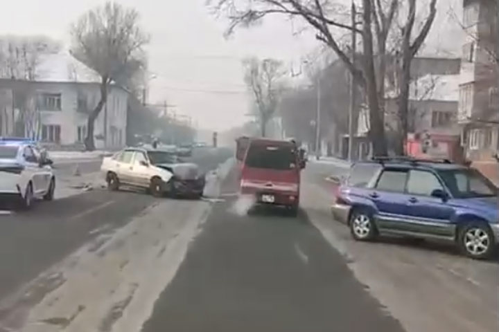 На улице Пушкина в Абакане произошла авария