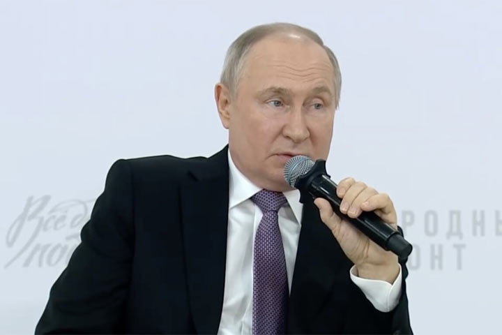 Выступление Путина на форуме «Все для победы». Прямая трансляция