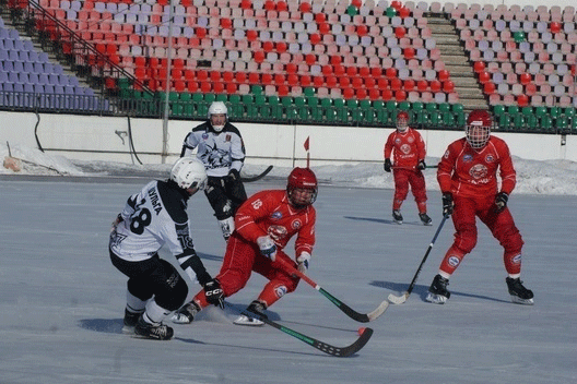 На абаканском льду прошел матч между «Саянами» и «Кузбассом»
