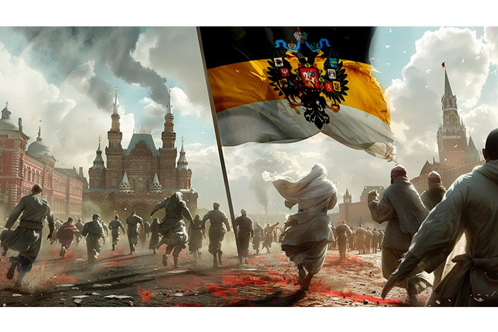 Русские символы срывают в сердце Москвы. Гости с юга решают, какие флаги мы должны поднимать