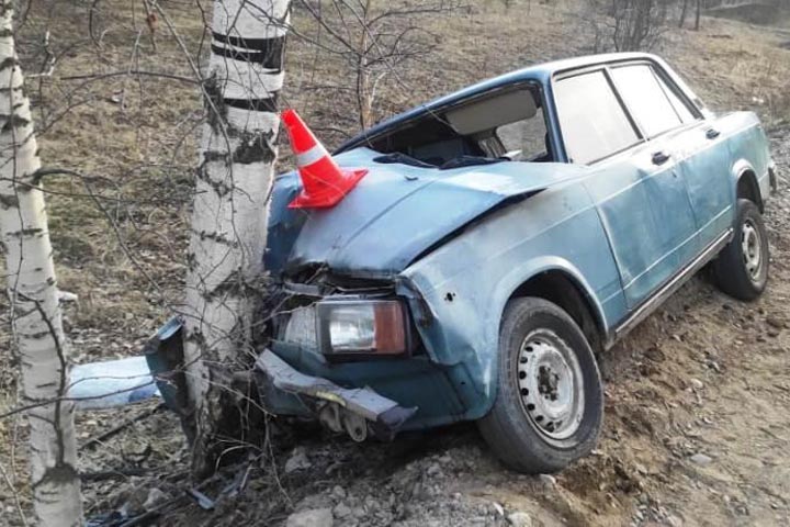 По дороге в Коммунар ВАЗ с пьяным водителем врезался в дерево