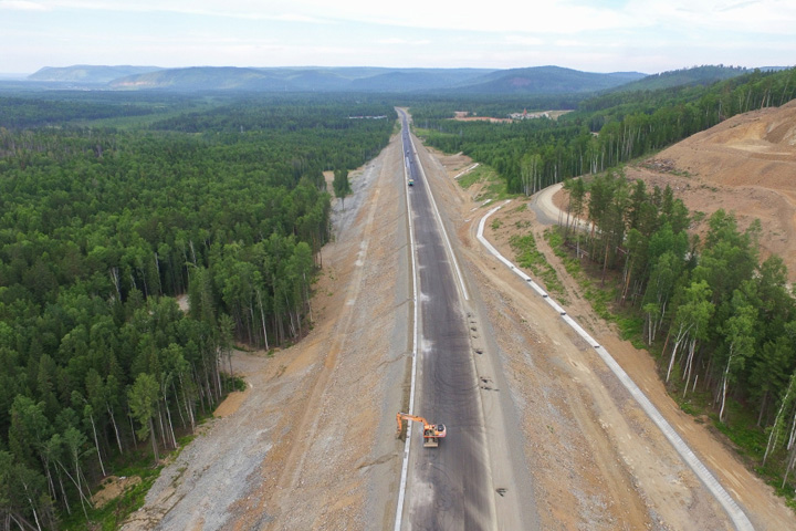В Хакасии продолжили строительство дороги Абакан - Большой Ортон - Таштагол