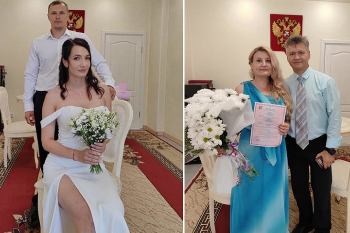 В Саяногорске 6 влюбленных пар поженились в праздник 