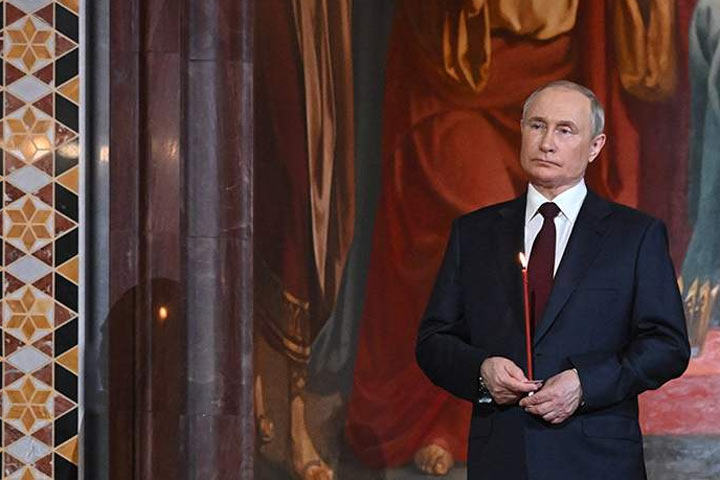 Путин поздравил россиян с Пасхой. ВИДЕО