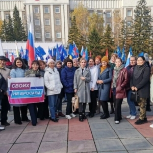 Итоги референдумов  на Донбассе, в Запорожской и Херсонской областях жители Хакасии поддержали митингом