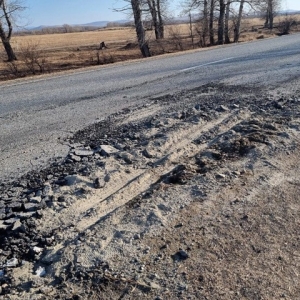 «ДСК 77» восстановила разбитый большегрузами Аскизский тракт