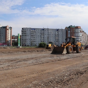 На Кирова в Абакане устроено полотно проезжей части