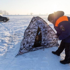 Лёд на водоемах Хакасии набрал хорошую толщину