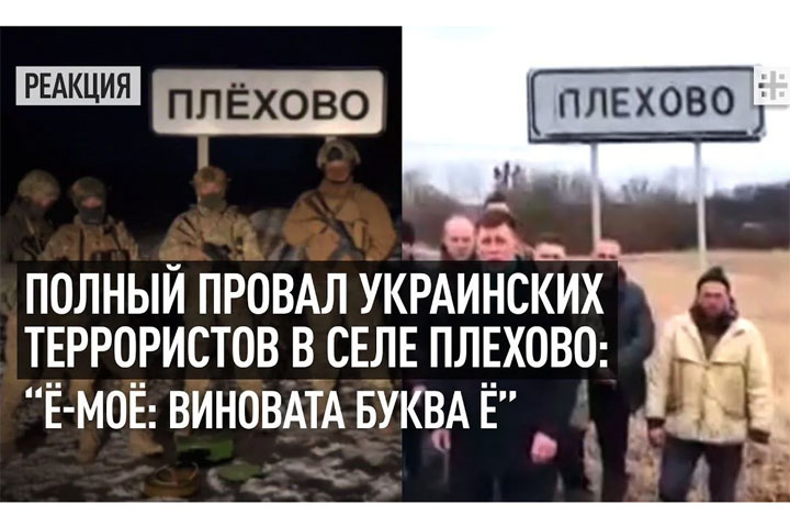 Полный провал украинских террористов в селе Плехово: «Ё-моё: виновата буква Ё»